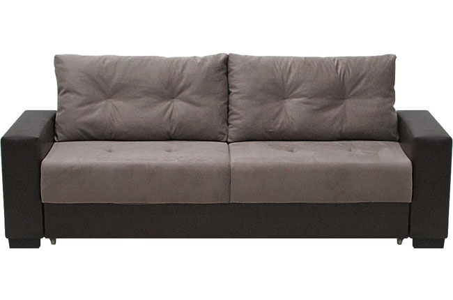 Хлоя - недорогой и надёжный диван-еврокнижка. На фото ткани 2-й категории: Вельвет-8 и Сонтекс-Амбер