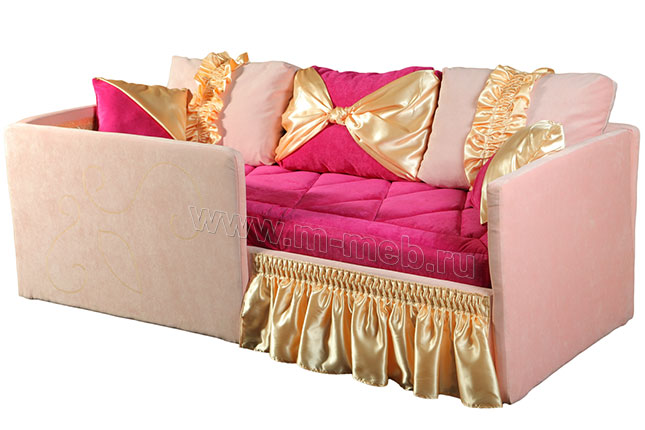 Кровать Луиза это сказочный мир детства и мечты, габаритные размеры 90х190 см, спальное 80х180 см.