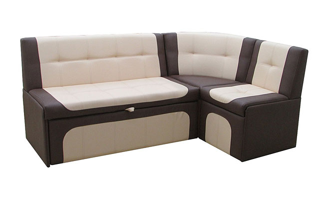 Угловой диван для кухни Уют-3, габариты 118х193 см, короткие сроки изготовления.